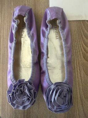 Lardini Lavender Ballet Flats with Rosette Accent - Women
